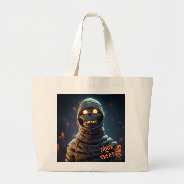 Grand Tote Bag momie d'Halloween (Devant)