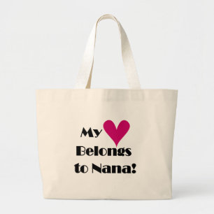Grand Tote Bag Mon coeur appartient à Nana