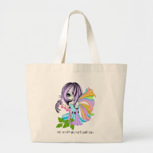 Grand Tote Bag Mon coeur saigne pour vous multi