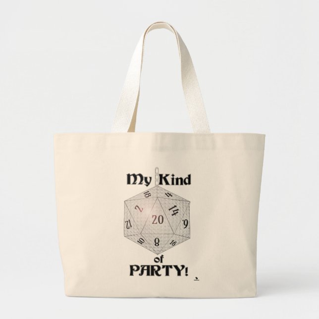 Grand Tote Bag Mon Genre De Fun Amusant 20 Dus Fun Côté (Devant)