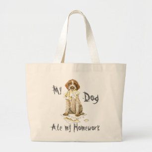 Grand Tote Bag Mon Griffon a mangé mes devoirs