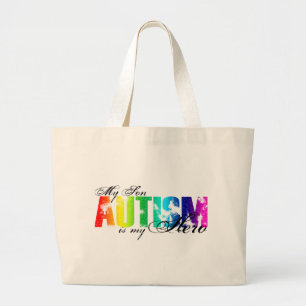 Grand Tote Bag Mon héros mon fils - autisme