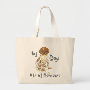 Grand Tote Bag Mon indicateur aux cheveux courts allemand a mang