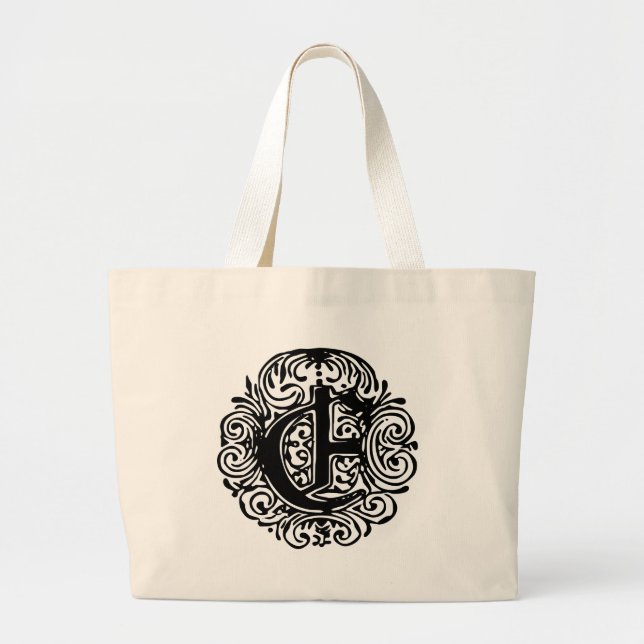 Grand Tote Bag Monarchie "E" (Devant)