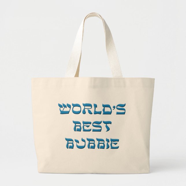 Grand Tote Bag Mondes meilleur Bubbie (Devant)