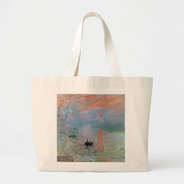 Grand Tote Bag Monet , “ Impression, Sunrise ” (Devant)