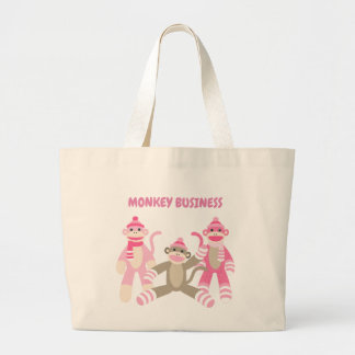Grand Tote Bag Monkey Business Sock Monkey Fourre-tout