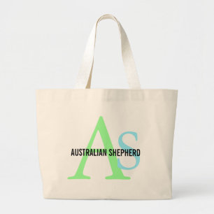 Grand Tote Bag Monogramme australien de berger