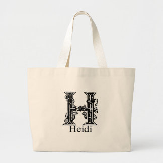 Grand Tote Bag Monogramme de fantaisie : Heidi