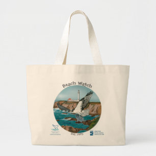 Grand Tote Bag Montre Fourre-tout de plage-- Balbuzard de côte d