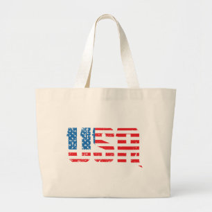 Grand Tote Bag Montrez votre fierté américaine avec ce rouge gras