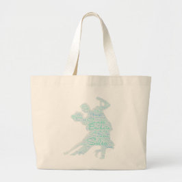 Grand Tote Bag Mot de danse Art Couple Bachata Salsa
