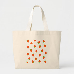 Grand Tote Bag motif à fraise