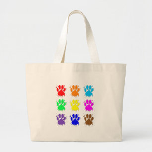 Grand Tote Bag Motif à mâchoires pour chien d'encre