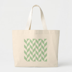 Grand Tote Bag Motif de squelette vert à la menthe