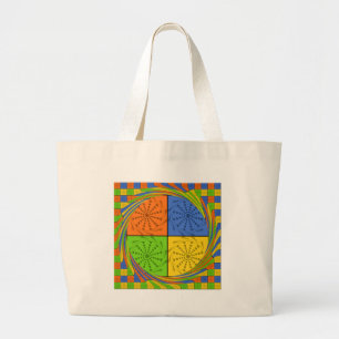 Grand Tote Bag Motif en tissu égyptien sans couture