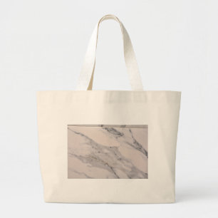 Grand Tote Bag Motif moderne en marbre noir gris rose