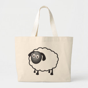 Grand Tote Bag Moutons blancs