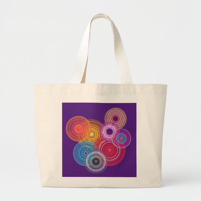 Grand Tote Bag Multicolored circles (Devant)