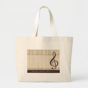 Grand Tote Bag Musiciens dans l'amour