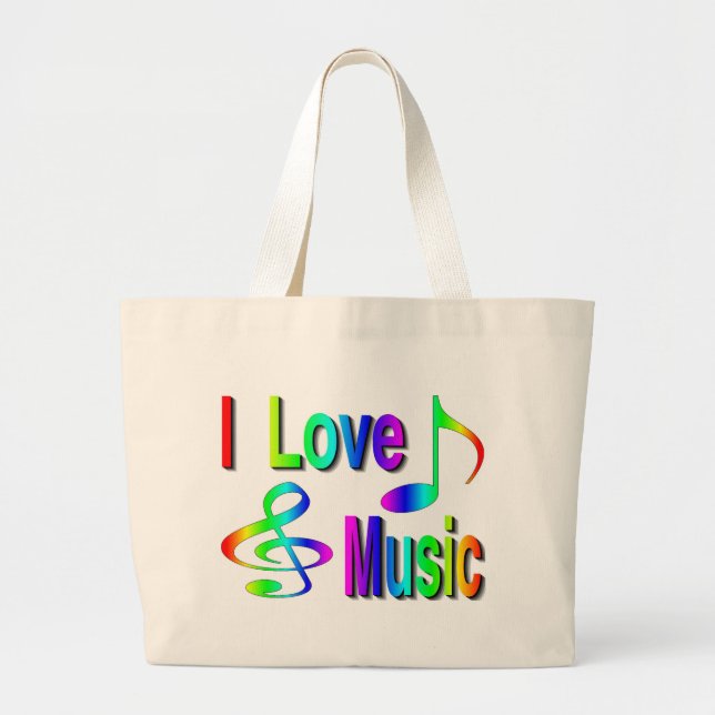 Grand Tote Bag Musique (Devant)