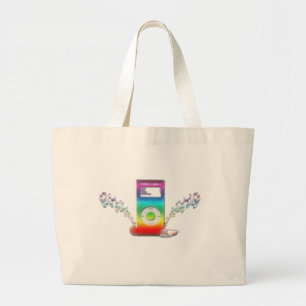Grand Tote Bag Musique d'arc-en-ciel