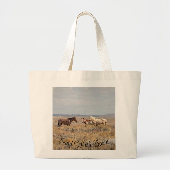 Grand Tote Bag Mustangs of Sand Wash Basin (Devant)