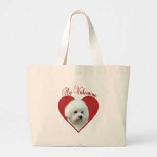 Grand Tote Bag My Bichon Frise Valentine