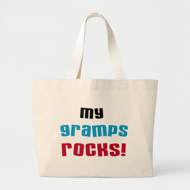 Grand Tote Bag My Gramps Rocks T-shirts et cadeaux (Devant)