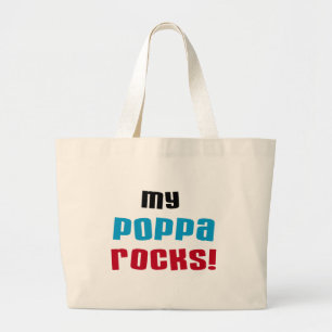 Grand Tote Bag My Poppa Rocks Tshirts et cadeaux