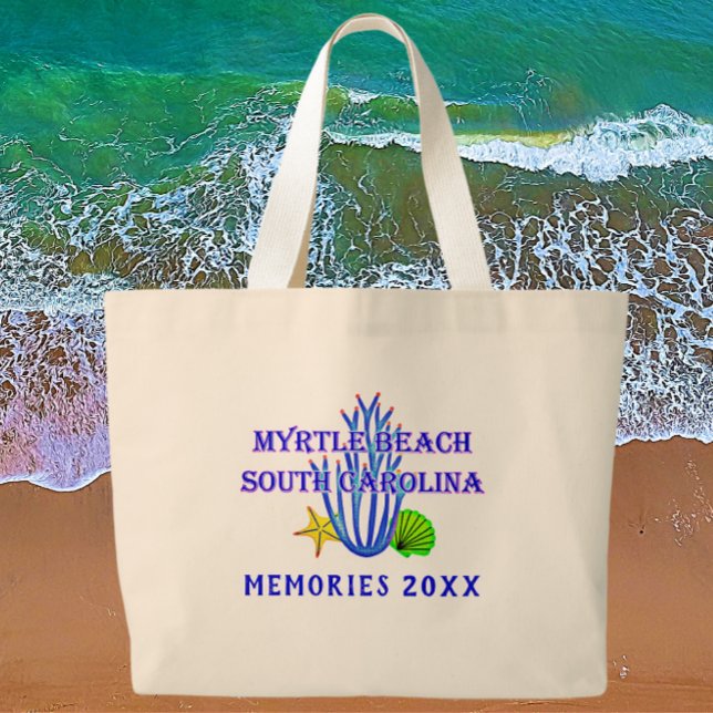 Grand Tote Bag Myrtle Beach, SC, Souvenirs de l'année (Créateur téléchargé)