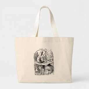 Grand Tote Bag Narguilé fumant Caterpillar Alice au pays des
