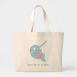 Grand Tote Bag Narwhal Valentine's Day Kids