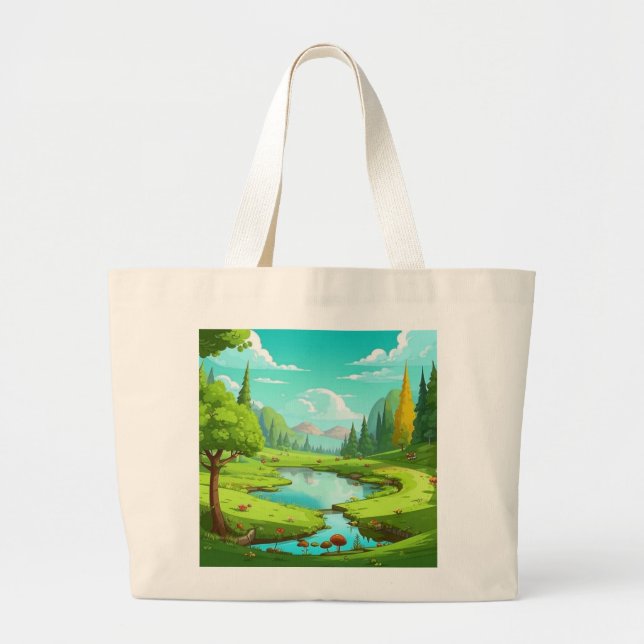 Grand Tote Bag Nature 18. (Devant)
