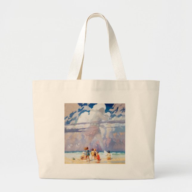 Grand Tote Bag NC Wyeth Illustration de peinture de l'oeuvre d'ar (Devant)
