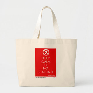 Grand Tote Bag Ne gardez le calme et aucun poignarder