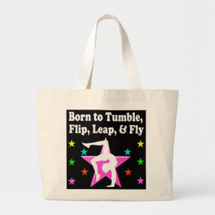 GRAND TOTE BAG NÉ POUR ÊTRE UN CHAMPION DE GYMNASTIQUE