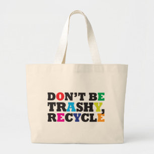Grand Tote Bag Ne soyez pas sans valeur, réutilisent
