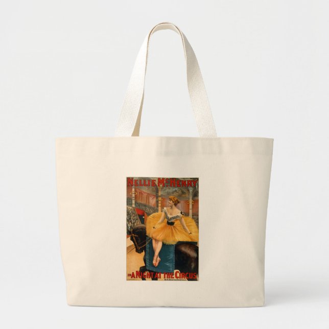 Grand Tote Bag Nellie McHenry dans Une nuit au cirque (Devant)