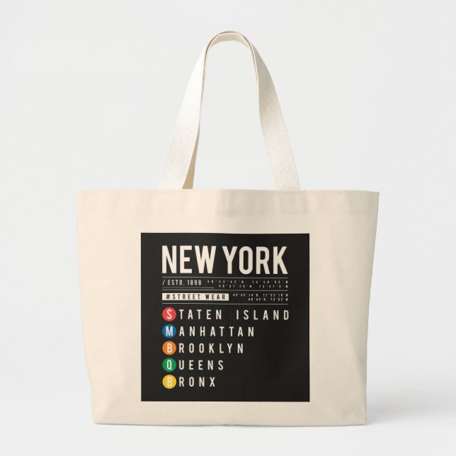 Grand Tote Bag New York 5 Boroughs (Devant)