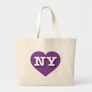 Grand Tote Bag New York Purple Heart - J'aime NY