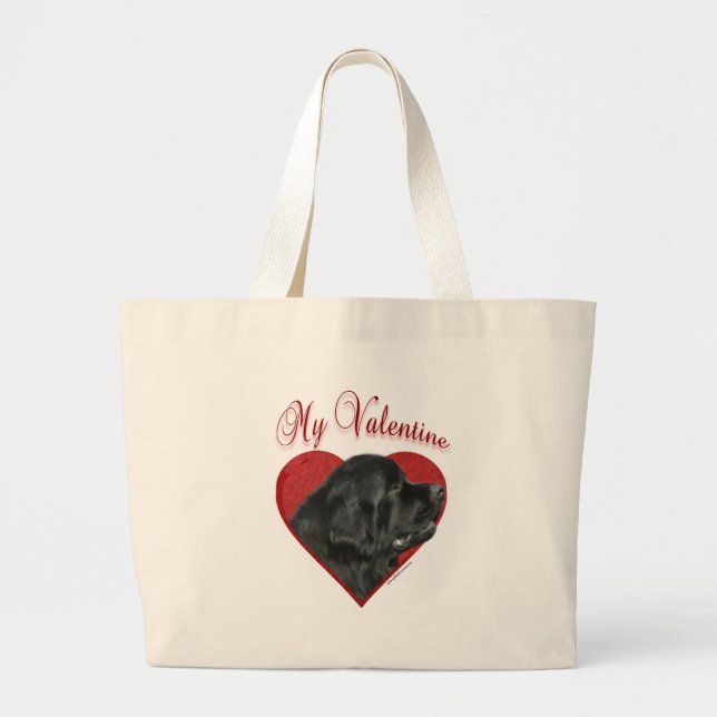 Grand Tote Bag Newfie Valentine (Devant)