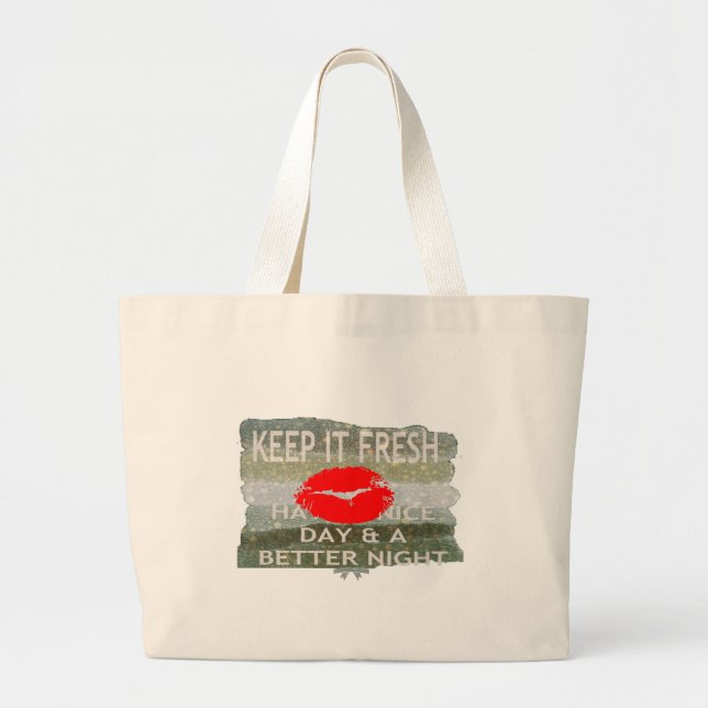 Grand Tote Bag Nice et parfait enregistrer la date (Devant)