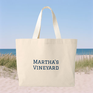 Grand Tote Bag Nom de lieu Vacances d'été