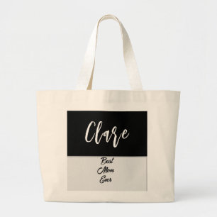 Grand Tote Bag nom personnalisé best Mom jour et plus 2B