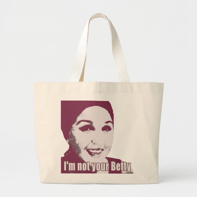 Grand Tote Bag Non votre bonbon à Betty (Devant)