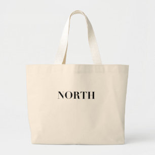 Grand Tote Bag Nord   Logo minimal noir intemporel classique
