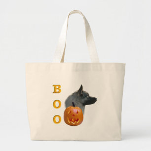 Grand Tote Bag Norvégien Elkhound Halloween Boo