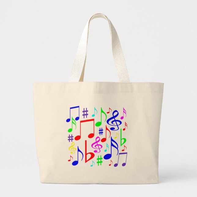Grand Tote Bag note arc-en-ciel (Devant)