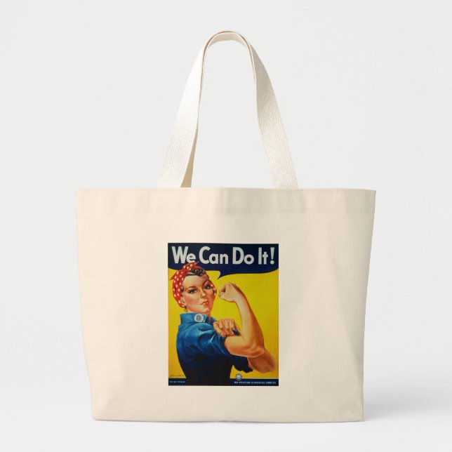 Grand Tote Bag Nous pouvons le faire Rosie le Riveter (Devant)